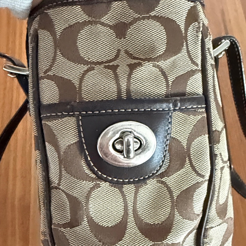 GUC Vintage Y2k Coach Signature C Jacquard canvas tote bag - Picture 5 of 10